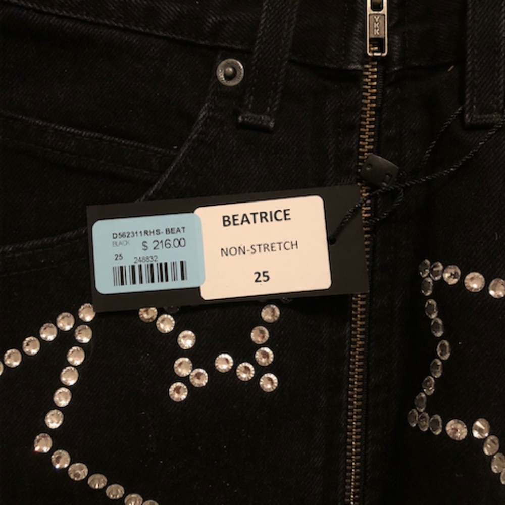 BlACK RHINESTONE STAR SKIRT - Picture 3 of 3